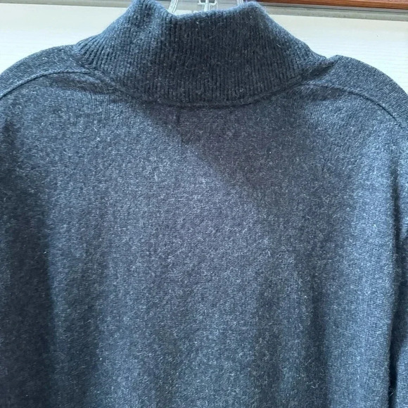 Banana Republic Luxury Blend Angora Cashmere Cotton Button Up Pullover size L - Picture 3 of 10